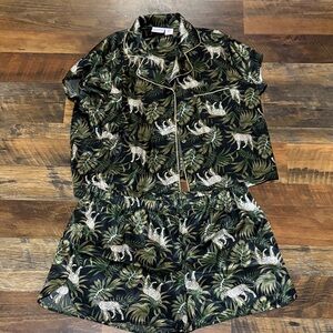 Tommy Bahama Green Leaf Print Sleepwear‎